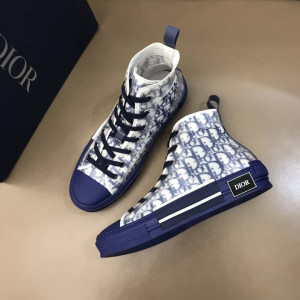 DIOR B23 HIGH-TOP SNEAKER IN BLUE DIOR OBLIQUE - CD29