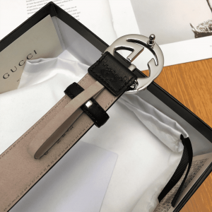 GUCCI INTERLOCKING-G LEATHER BELT