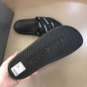 BALENCIAGA RUBBER LOGO POOL SLIDE SANDALS - BBS6