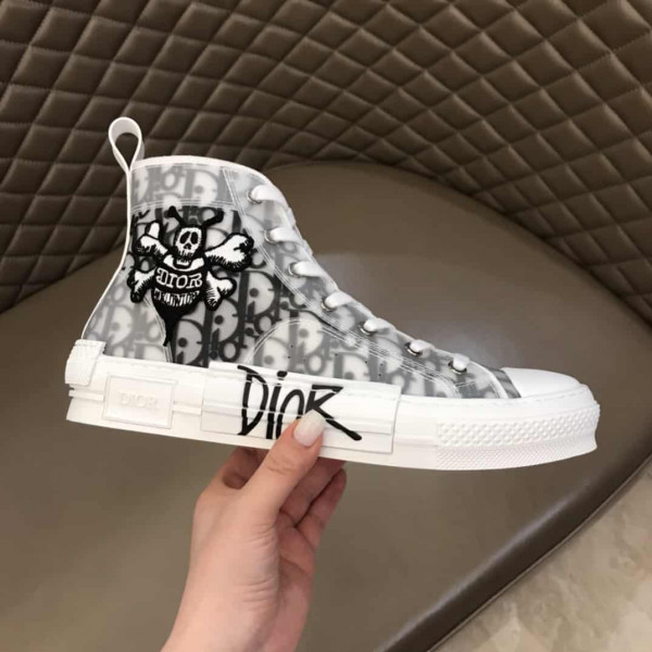 B23 HIGH-TOP SNEAKER WITH DIOR AND SHAWN BEE EMBROIDERY PATCH