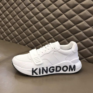 BURBERRY KINGDOM PRINT SNEAKERS IN WHITE - BBR56