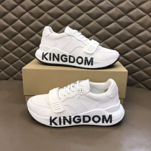 BURBERRY KINGDOM PRINT SNEAKERS IN WHITE - BBR56