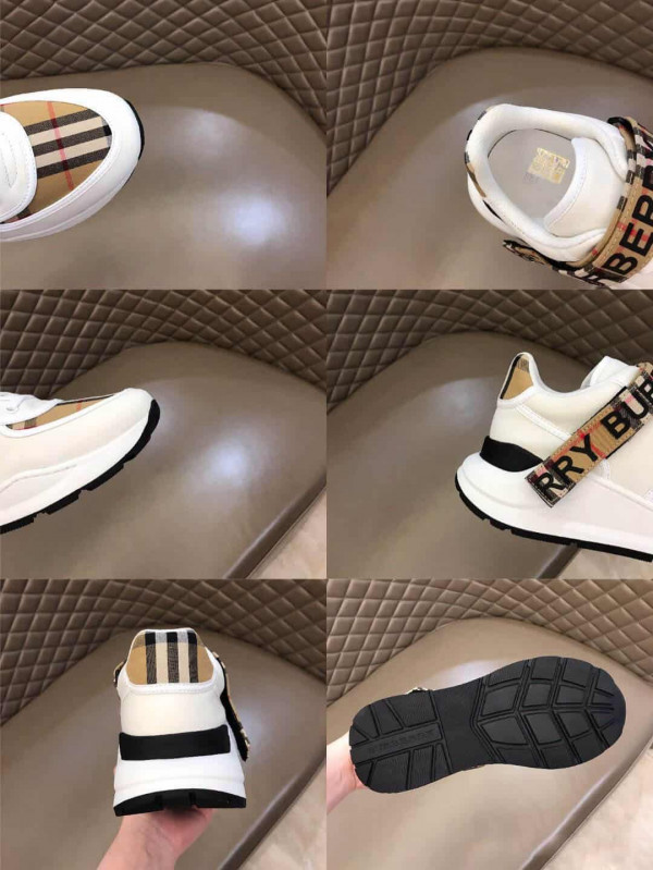 BURBERRY LOGO STRAP SNEAKERS - BBR55