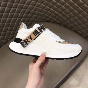 BURBERRY LOGO STRAP SNEAKERS - BBR55