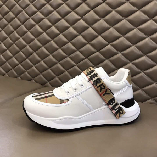 BURBERRY LOGO STRAP SNEAKERS - BBR55