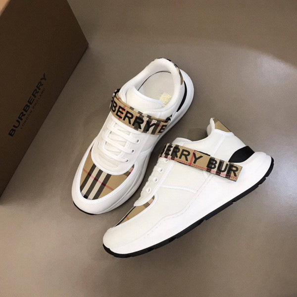 BURBERRY LOGO STRAP SNEAKERS - BBR55