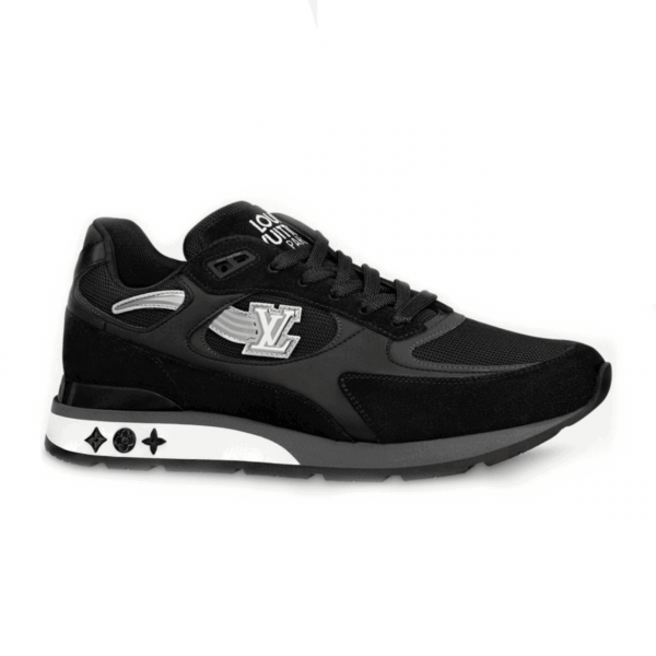 LOUIS VUITTON BLACK INITIALS 'RUN AWAY' SNEAKERS - LV272