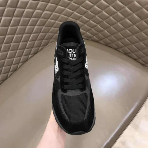 LOUIS VUITTON BLACK INITIALS 'RUN AWAY' SNEAKERS - LV272