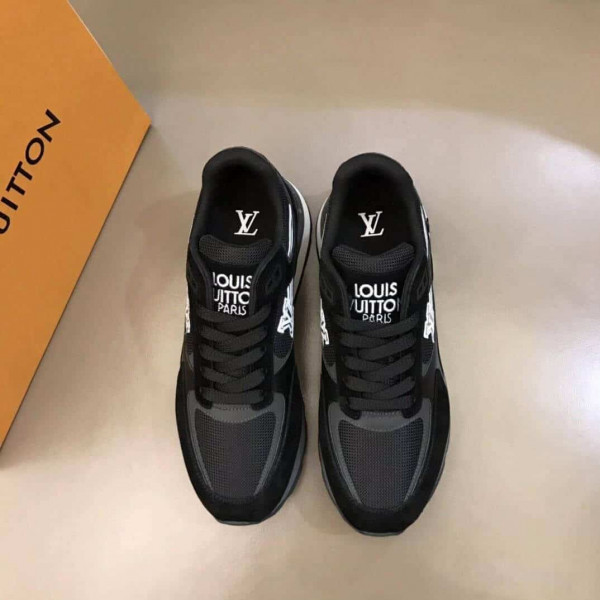 LOUIS VUITTON BLACK INITIALS 'RUN AWAY' SNEAKERS - LV272