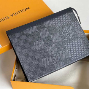 LOUIS VUITTON POCHETTE VOYAGE MM DAMIER GRAPHITE CANVAS N60444