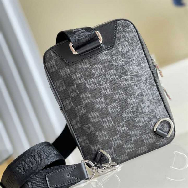 N50012 LOUIS VUITTON AMAZONE SLINGBAG GRAY DAMIER GRAPHITE 3D COATED CANVAS