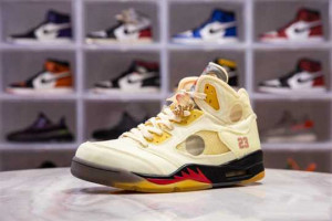 OFF-WHITE X AIR JORDAN 5 SP 'SAIL' - NK13