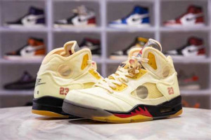 OFF-WHITE X AIR JORDAN 5 SP 'SAIL' - NK13