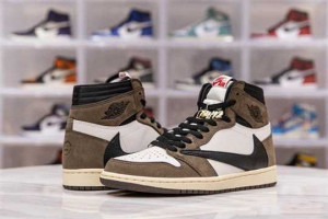 TRAVIS SCOTT X AIR JORDAN 1 RETRO HIGH OG 'MOCHA' - NK45