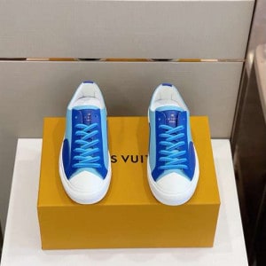 Louis Vuitton Tattoo Sneakers Blue Grained Calf Leather - LSVT113