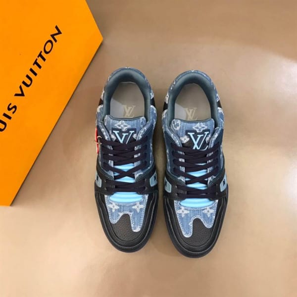 LOUIS VUITTON X NIGO TRAINER SNEAKERS IN BLUE - LSVT129