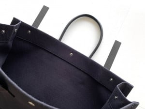 RIVE GAUCHE TOTE BAG IN LINEN AND LEATHER - WBY17