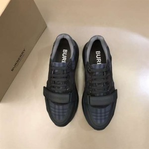 BURBERRY GREY VINTAGE CHECK SNEAKERS - BBR097