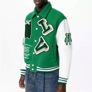 Louis Vuitton Varsity Leather Jacket - JL01 - 4