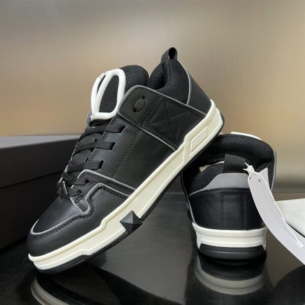 OPEN SKATE CALFSKIN AND FABRIC SNEAKER - VLS018