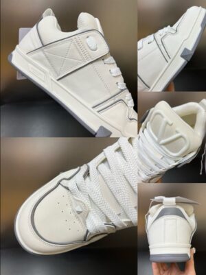 OPEN SKATE CALFSKIN AND FABRIC SNEAKER - VLS021