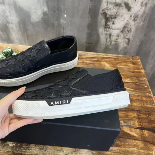 AMIRI STAR-PATCH SLIP-ON SNEAKERS - AM012