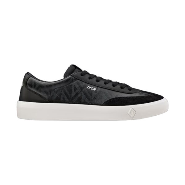 B101 SNEAKER BLACK CD DIAMOND CANVAS WITH SMOOTH CALFSKIN AND NUBUCK - CD143