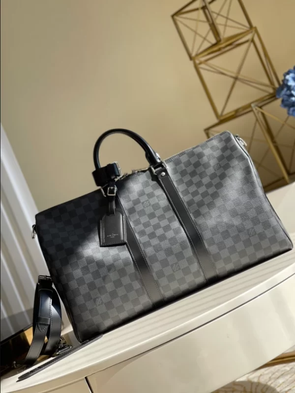 LOUIS VUITTON KEEPALL BANDOULIÈRE 45 DAMIER GRAPHITE CANVAS - WLM546