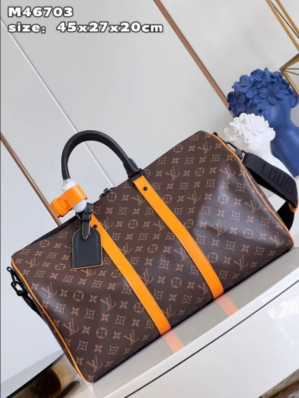 LOUIS VUITTON KEEPALL BANDOULIÈRE 45 MONOGRAM MACASSAR CANVAS - WLM543