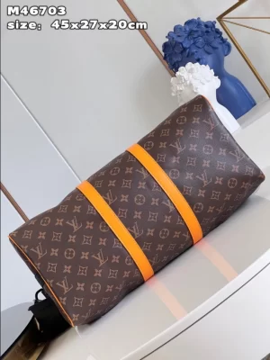 LOUIS VUITTON KEEPALL BANDOULIÈRE 45 MONOGRAM MACASSAR CANVAS - WLM543