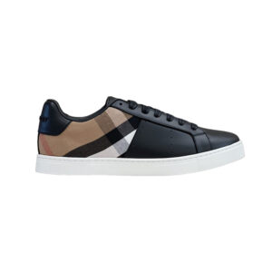 BURBERRY LEATHER AND CHECK COTTON SNEAKERS - BBR122