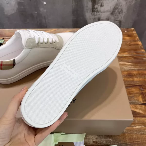 BURBERRY LEATHER, SUEDE AND VINTAGE CHECK COTTON SNEAKERS - BBR126