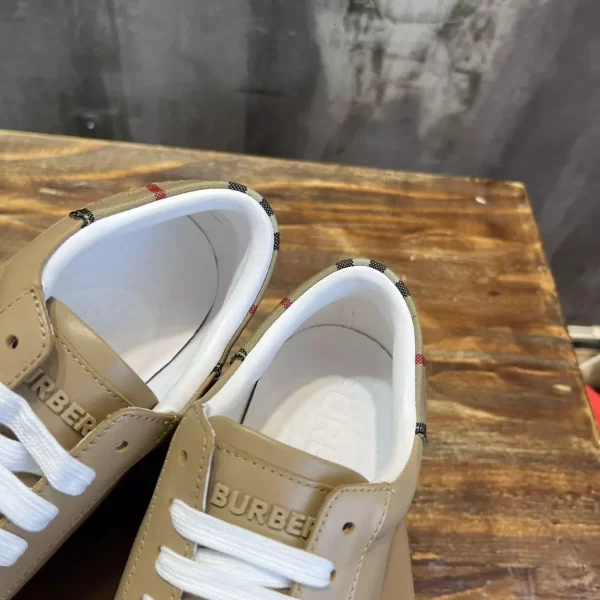 BURBERRY LEATHER, SUEDE AND VINTAGE CHECK COTTON SNEAKERS - BBR127