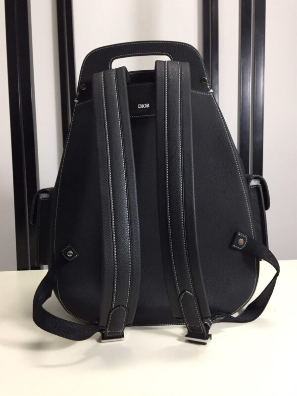 DIOR MAXI GALLOP BACKPACK BLACK GRAINED CALFSKIN - DR003