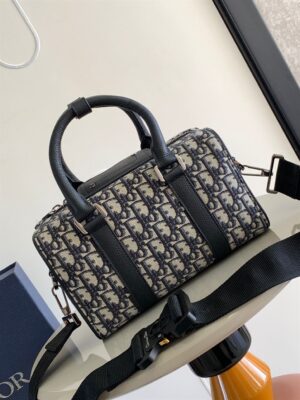 DIOR LINGOT 26 BAG BEGIN AND BLACK DIOR OBLIQUE JACQUARD - DR015