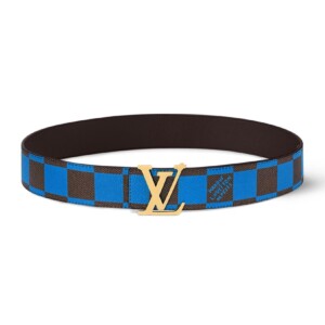 LOUIS VUITTON LV INITIALES 40MM REVERSIBLE BELT BLUE - B111