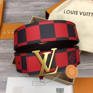 LOUIS VUITTON LV INITIALES 40MM REVERSIBLE BELT RED - B113