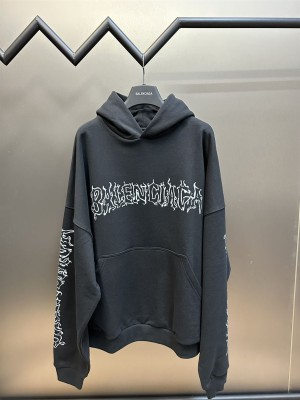 Balenciaga Diy Metal Outline Hoodie Oversized In Black - SBH024