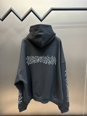 Balenciaga Diy Metal Outline Hoodie Oversized In Black - SBH024