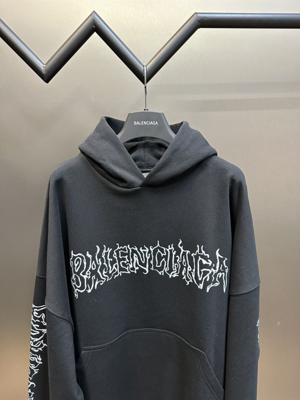 Balenciaga Diy Metal Outline Hoodie Oversized In Black - SBH024