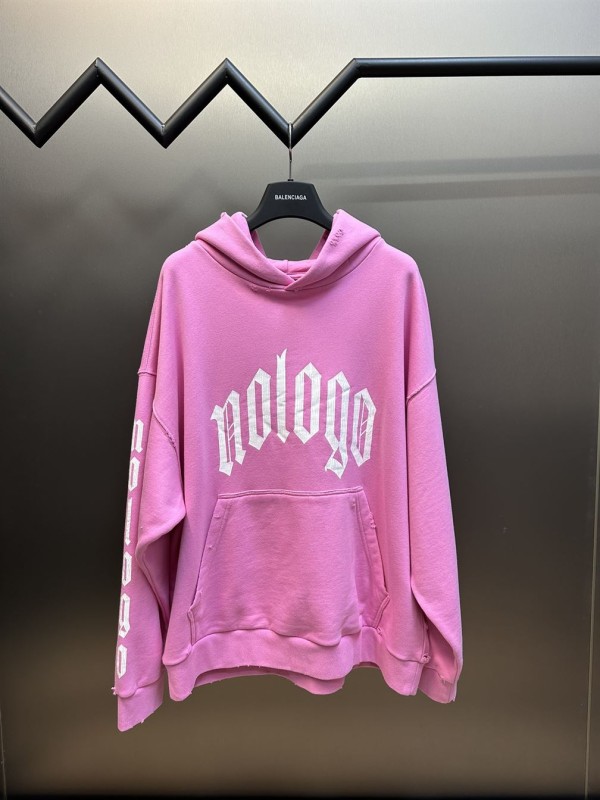 Balenciaga Nlogo Hoodie Medium Fut In Pink - SBH026