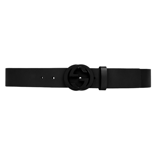 GC LEATHER BELT WITH INTERLOCKING G BUCKLE - B0153