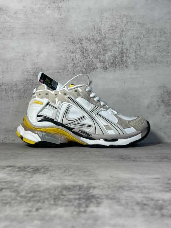 BALENCIAGA RUNNER SNEAKER IN GREY, WHITE, BLACK AND YELLOW - BB233