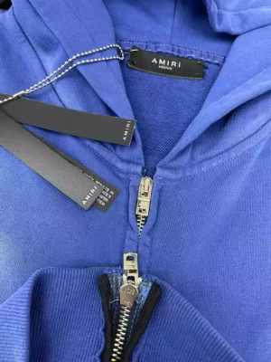 Amiri Ma Core Logo Zip Hoodie - SAV003